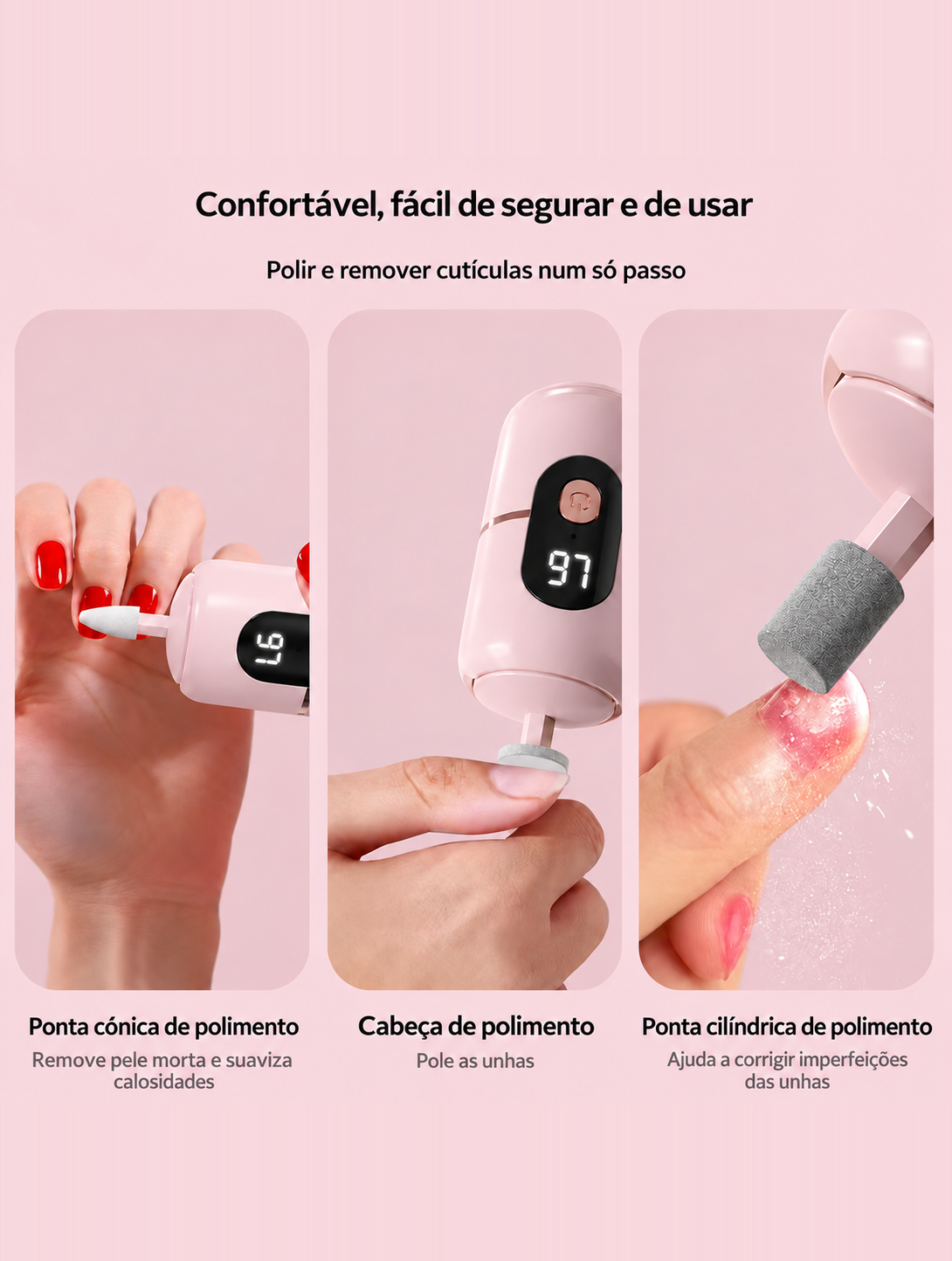 Lima Elétrica para Pés Profissional